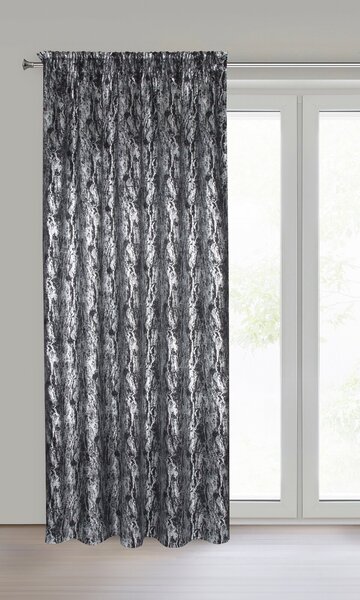 ZATEMŇOVACÍ ZÁVĚS NA PÁSCE ELISE 140X270 CM ČERNÁ
