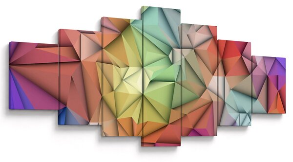 Obraz - Polygonální abstrakce (210x100 cm)