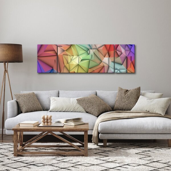 Obraz - Polygonální abstrakce (170x50 cm)