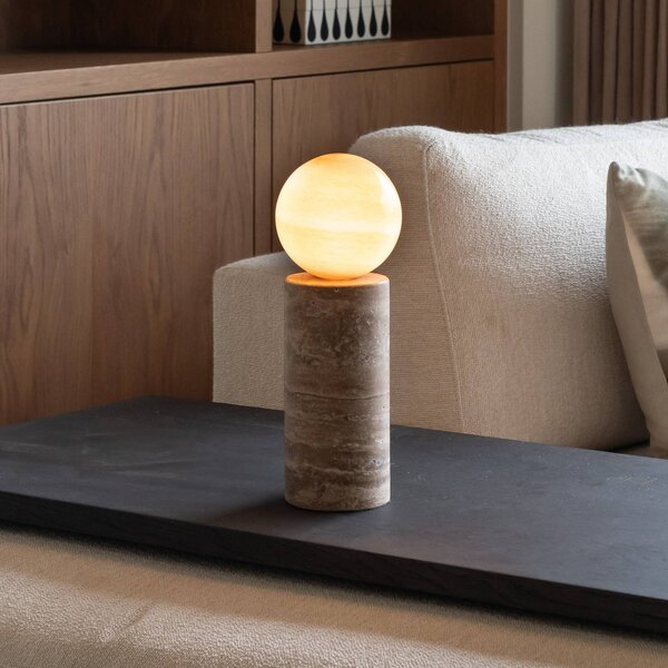 IT´S ABOUT ROMI It's about RoMi stolní lampa Tivoli, písková barva, výška 33 cm, Krémová / jantar, Obývací pokoj / jídelna, Kámen, Moderní