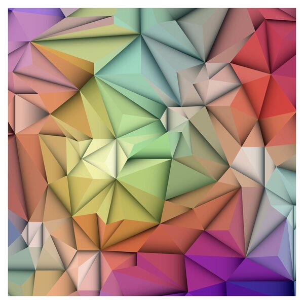Obraz - Polygonální abstrakce (30x30 cm)