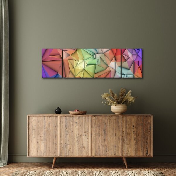 Obraz - Polygonální abstrakce (170x50 cm)