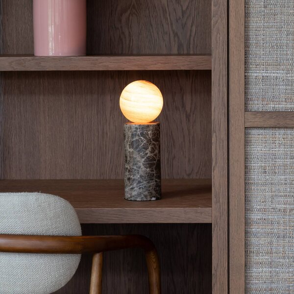 IT´S ABOUT ROMI It's about RoMi stolní lampa Tivoli, hnědá, výška 33 cm, Hnědá / rez, Obývací pokoj / jídelna, Kámen, Moderní