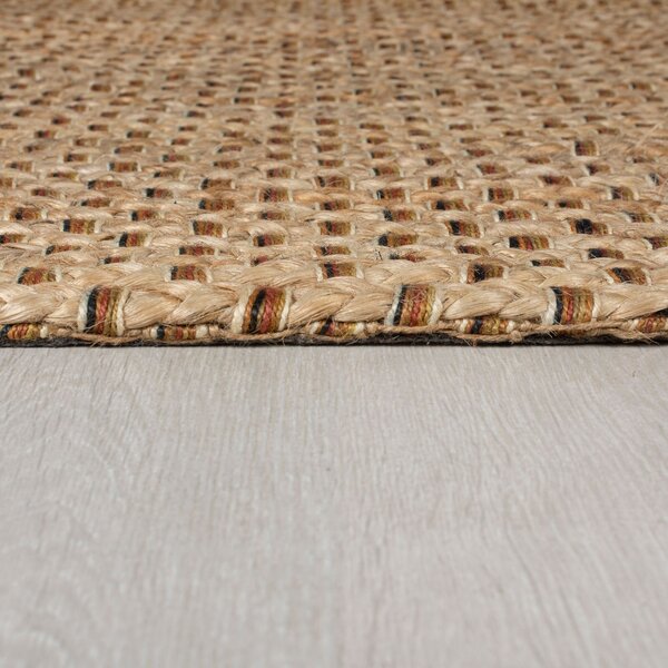Flair Rugs, Kusový koberec Chunky Jute Sol Natural, 60x150, hnědá, chodba / předsíň