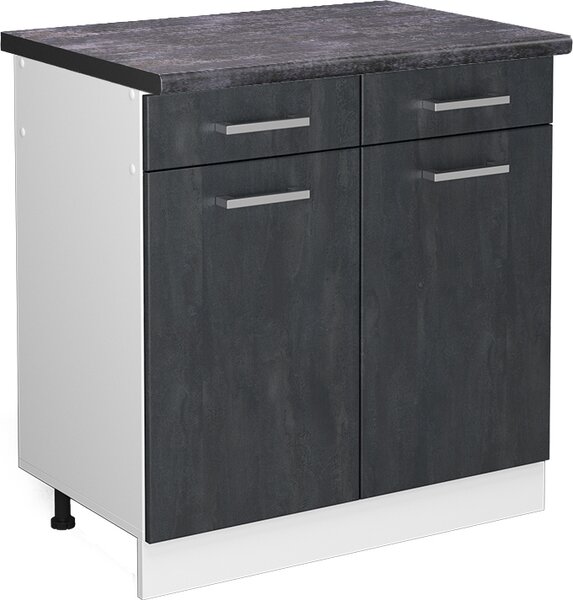 Spodní skříňka kuchyňské linky Vicco R-Line Černý beton 80 cm PD Antracit, Model 47627