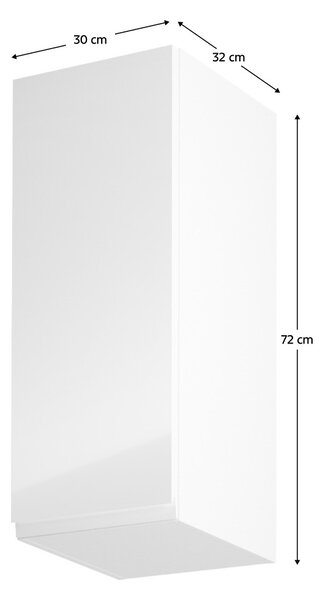 Horní kuchyňská skříňka G30 Aurellia (bílá + lesk bílý) (L)