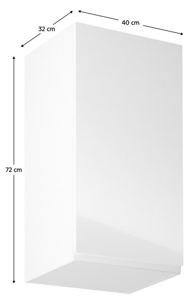 Horní kuchyňská skříňka G40 Aurellia (bílá + lesk bílý) (P)
