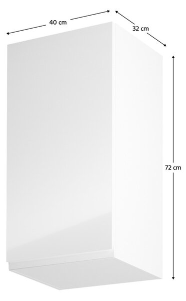 Horní kuchyňská skříňka G40 Aurellia (bílá + lesk bílý) (L)