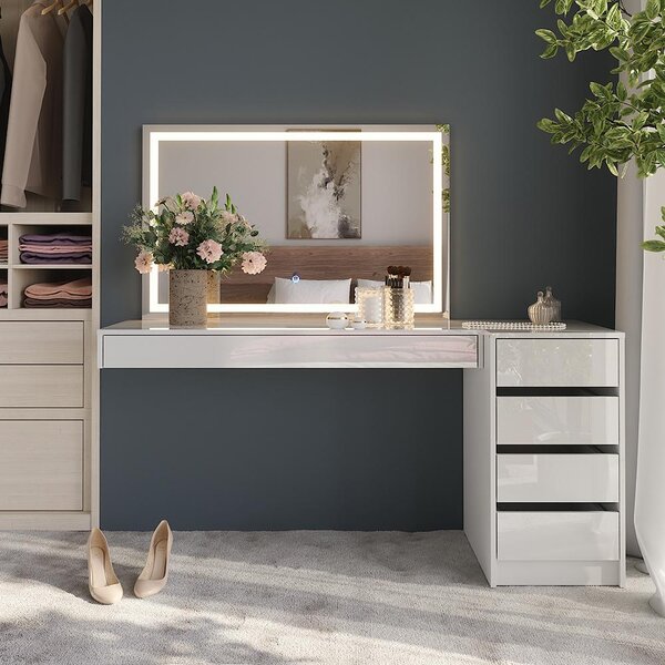 Toaletní stolek Vicco Sherry Bílá 120 cm 3 díly, Model 59575