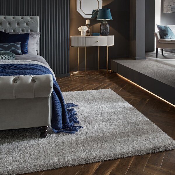 Flair Rugs, Kusový koberec Indulgence Velvet Pale Grey, 120x170, šedá, ložnice