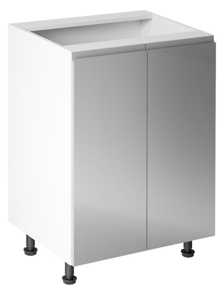 Dolní kuchyňská skříňka D602F Aurellia (bílá + lesk šedý)