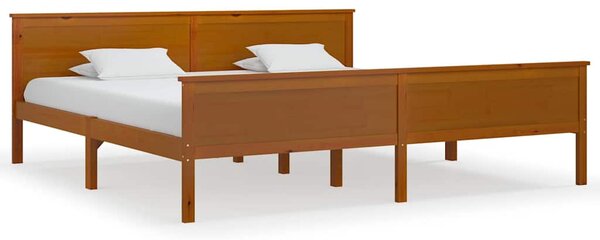 Rám postele medově hnědý masivní borovice 200 x 200 cm 322194
