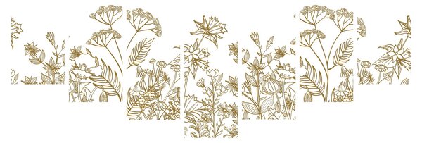 Obraz - Luční kvítí (210x100 cm)