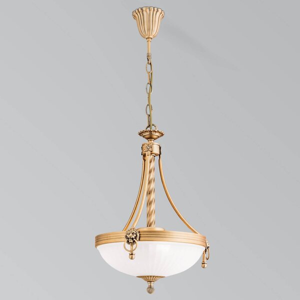 ORION Tradiční závěsné světlo Noam, 34 cm, stmívatelný, Bronz / starožitná mosaz, Obývací pokoj / jídelna, kov, Starožitný
