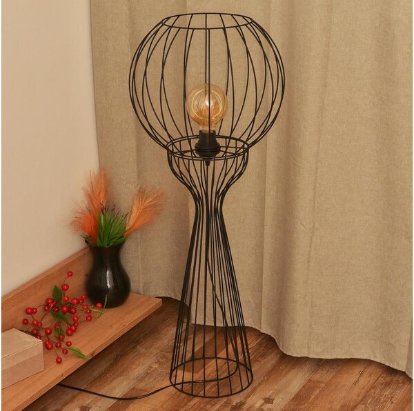 Stojací lampa MERCURE 1xE27/15W/230V černá