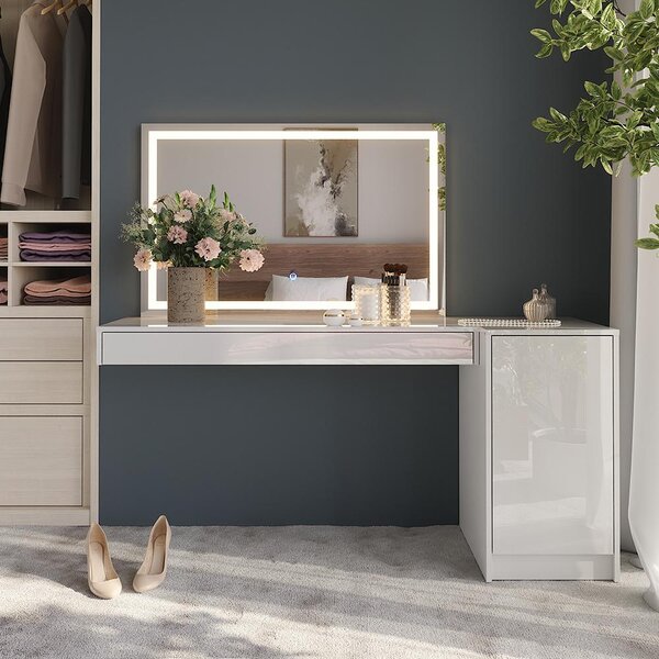 Toaletní stolek Vicco Sherry Bílá 120 cm 3 díly, Model 59577