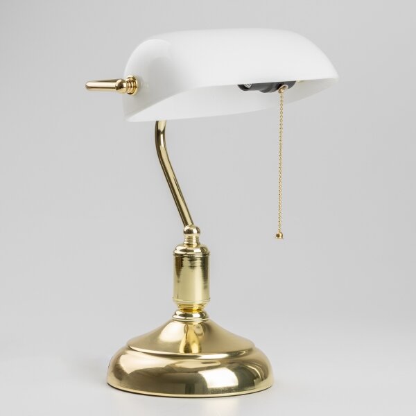 Brilagi - Stolní lampa BANK OFFICE 1xE27/60W/230V zlatá/bílá