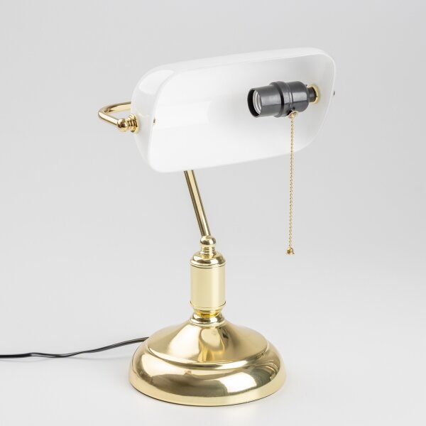 Brilagi - Stolní lampa BANK OFFICE 1xE27/60W/230V zlatá/bílá