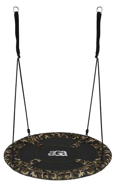 Aga Závěsný houpací kruh 90 cm Maskáčový