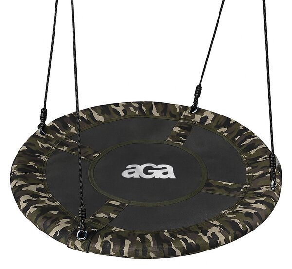 Aga Závěsný houpací kruh 90 cm Maskáčový