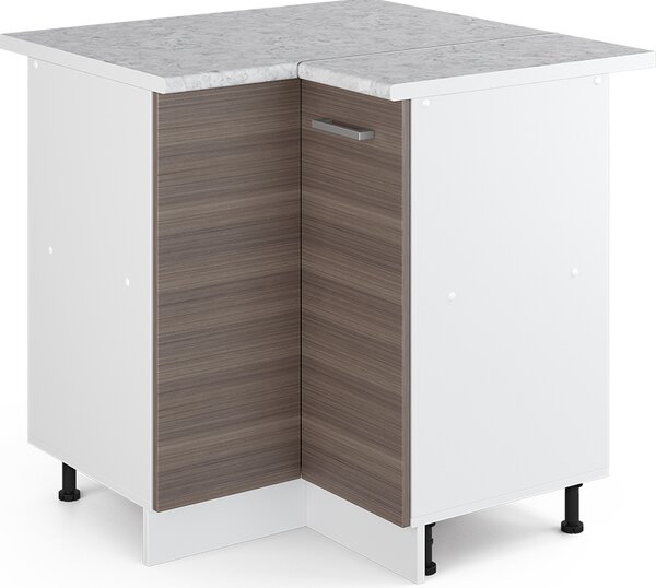 Rohová skříňka Vicco R-Line Ušlechtilá šedá 75.6 cm s pracovní deskou, Model 29731