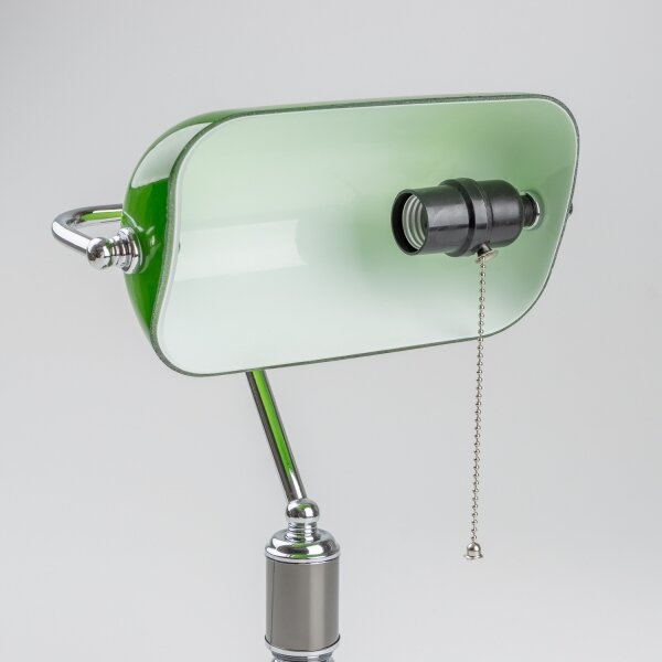 Brilagi - Stolní lampa BANK OFFICE 1xE27/60W/230V černá/stříbrná/zelená