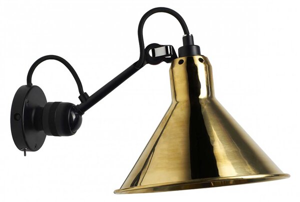 DCW éditions Lampe Gras N°304 E14 nástěnné svítidlo s vypínačem Na těleMosazKužel