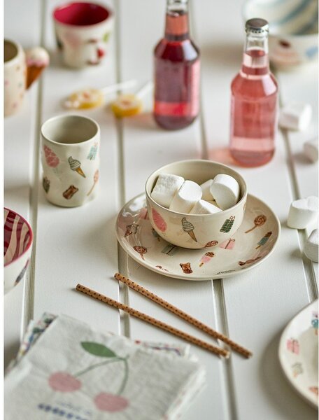 Kameninová dětská jídelní sada 3 ks Sweets – Bloomingville Mini