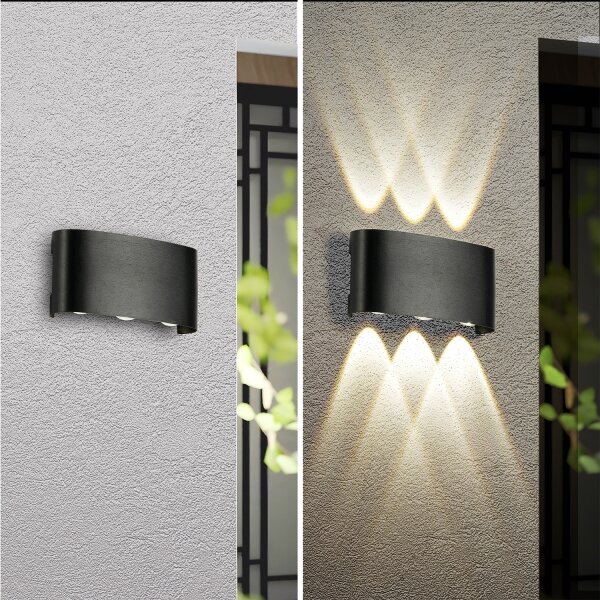 Brilagi - LED Venkovní nástěnné svítidlo FLAREBOX LED/6W/230V černá IP65