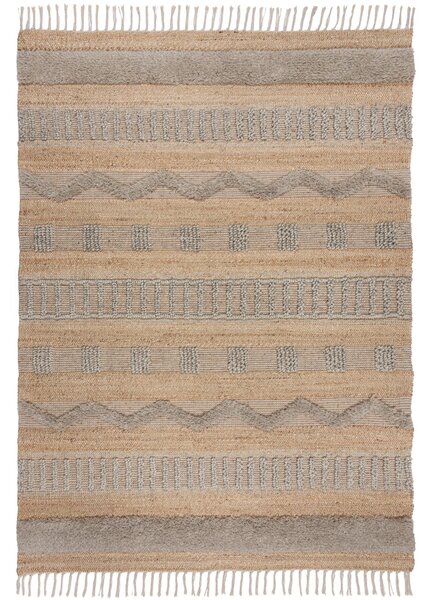 Flair Rugs koberce Kusový koberec Jubilant Medina Jute Natural/Grey - 160x230 cm