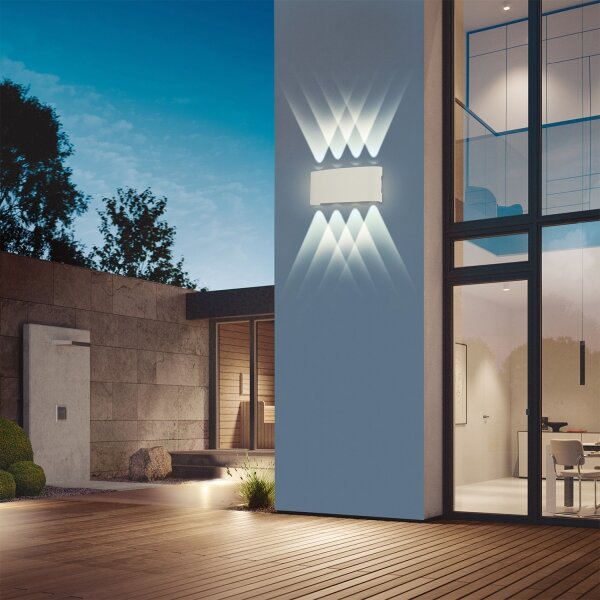 Brilagi - LED Venkovní nástěnné svítidlo FLAREBOX LED/8W/230V bílá IP65