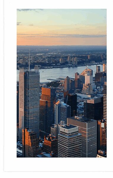 Plakát s paspartou panorama města New York