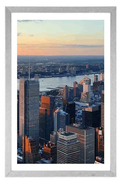 Plakát s paspartou panorama města New York