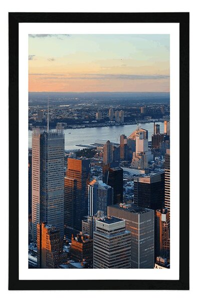 Plakát s paspartou panorama města New York