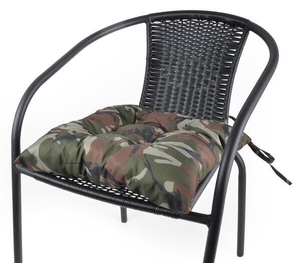 Zahradní prošívaný podsedák na židli TRENTO color khaki 42x42 cm Mybesthome