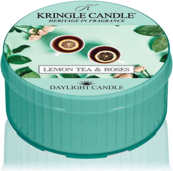 Kringle Candle Lemon Tea & Roses vonná svíčka 42 g