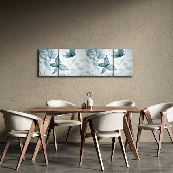 Obraz - Modří motýlci (170x50 cm)