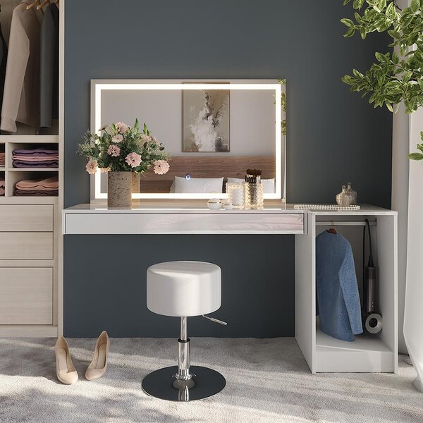 Toaletní stolek Vicco Sherry Bílá 120 cm 5 dílů, Model 59572