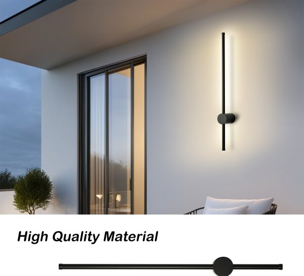 Brilagi - LED Venkovní nástěnné svítidlo AURA LED/12W/230V 3000K IP54 černá