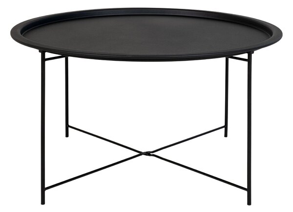 House Nordic Konferenční stolek z oceli, černý Ø 75 cm Bastia (Černá)