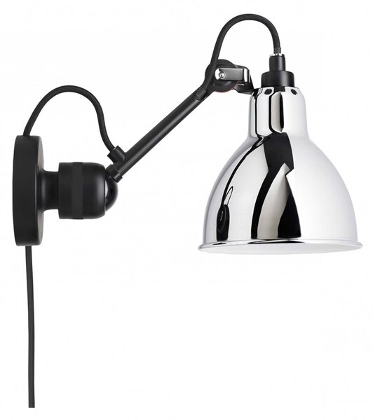 DCW éditions Lampe Gras N°304 E14 nástěnné svítidlo s vypínačem Na kabelu (do zásuvky)ChromováOvál