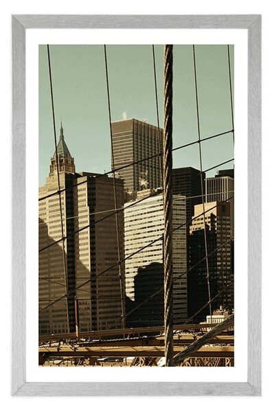 Plakát s paspartou Manhattan