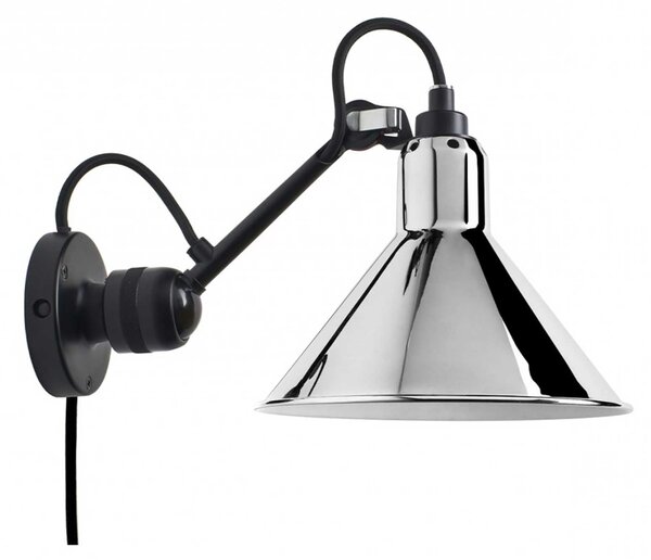 DCW éditions Lampe Gras N°304 E14 nástěnné svítidlo s vypínačem Na kabelu (do zásuvky)ChromováKužel
