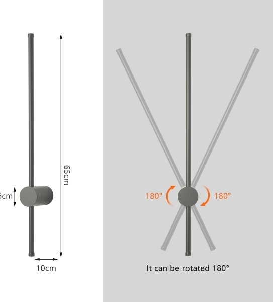 Brilagi - LED Venkovní nástěnné svítidlo AURA LED/12W/230V 3000K IP54 antracit