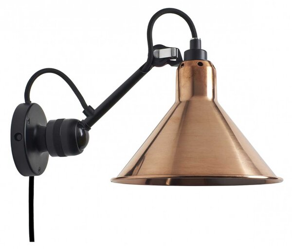 DCW éditions Lampe Gras N°304 E14 nástěnné svítidlo s vypínačem Na kabelu (do zásuvky)Surová měďKužel
