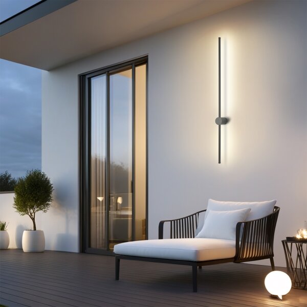 Brilagi - LED Venkovní nástěnné svítidlo AURA LED/20W/230V 4000K IP54 antracit