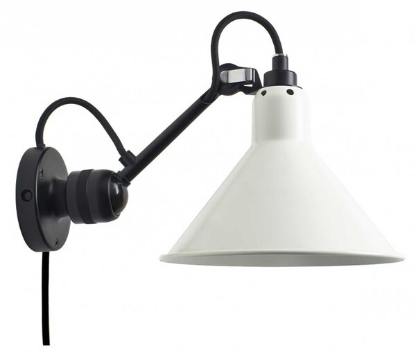 DCW éditions Lampe Gras N°304 E14 nástěnné svítidlo s vypínačem Na kabelu (do zásuvky)BíláKužel