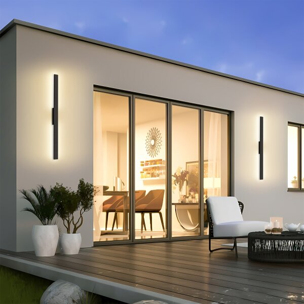 Brilagi - LED Venkovní nástěnné svítidlo LUNA LED/24W/230V 3000K IP65 černá