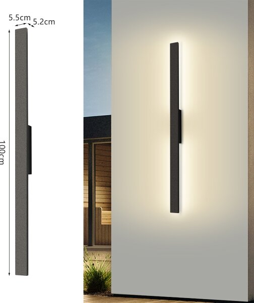 Brilagi - LED Venkovní nástěnné svítidlo LUNA LED/24W/230V 3000K IP65 černá