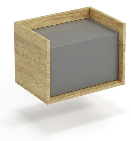 Skříňka Mozelle 1D2 (hikor + tmavě šedá)
